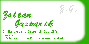 zoltan gasparik business card